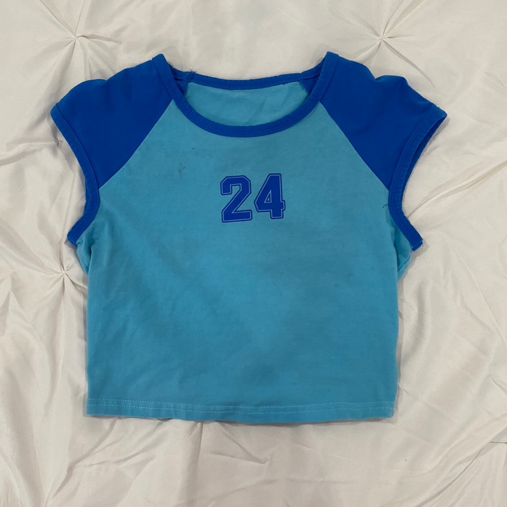 blue baby tee